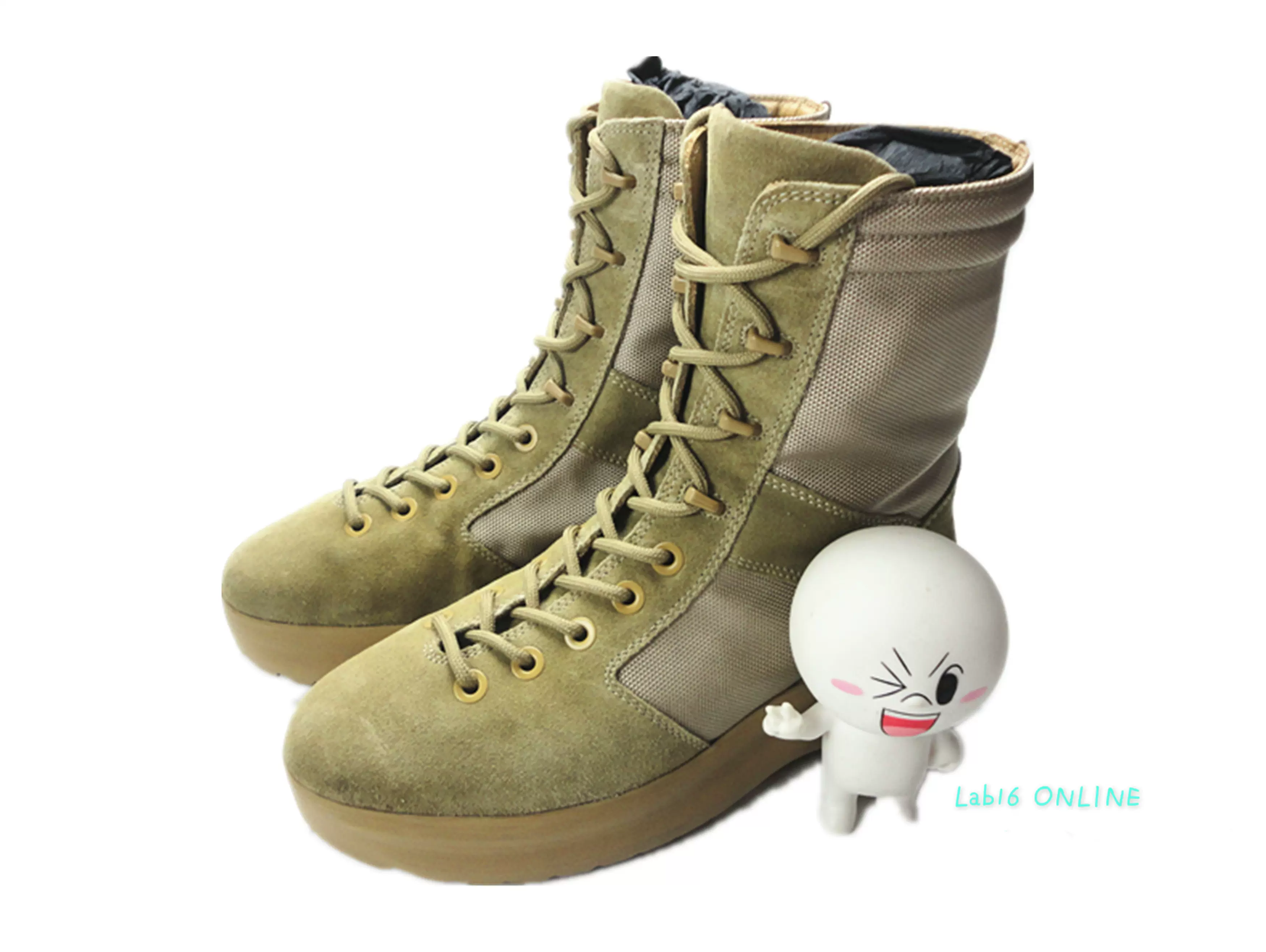 國內現貨】Kanye同款Yeezy Season 4 COMBAT boots高筒球鞋靴子-Taobao