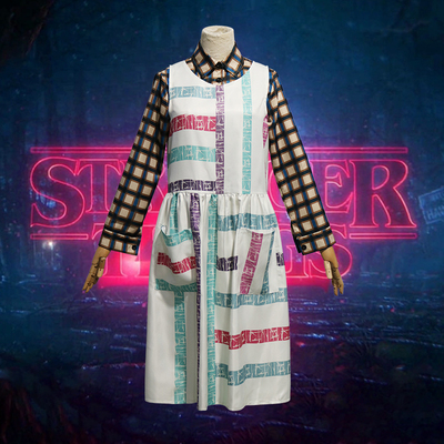 taobao agent Stranger things fourth season 4 cos clothing small 11Eleven striped dress shirt cosplay costume suit