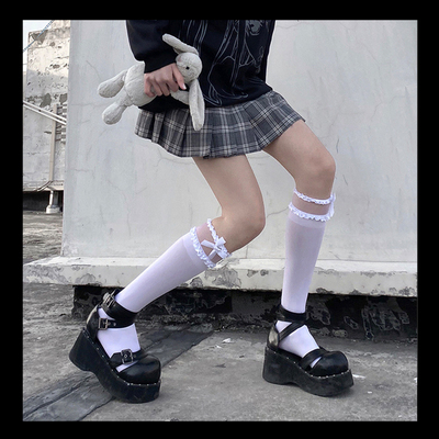 taobao agent ● Orangutan ● JK Girls' Legs Lositors Middle Stockings Transparent Glass Slip Lolita Lolita Lolita Light