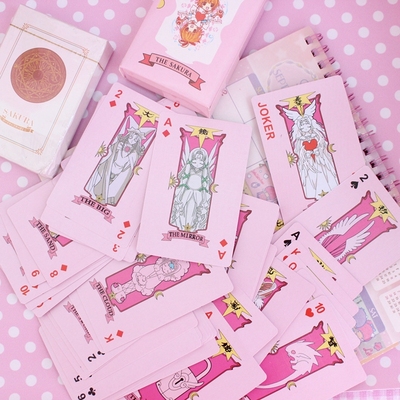 taobao agent ● Orangutan ● Girls Heart Magic Card Girl Sakura Poor Sakura card ~ Kulo card ~ 52 cute pink cards