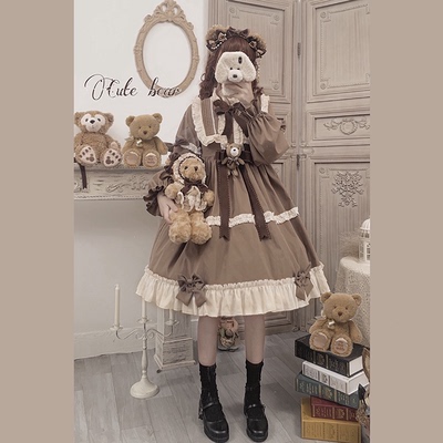 taobao agent Genuine Japanese soft flashlight, autumn dress, Lolita style, Lolita OP