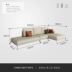 Sofa góc da đầu lớp da bò Scandinavia phong cách nhẹ nhàng phòng khách hiện đại tối giản hoàn thiện kết hợp sofa da - Ghế sô pha