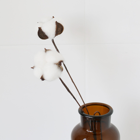 乡村艺术棉花干枝干花 仿真花手工棉花插花装饰拍摄道具