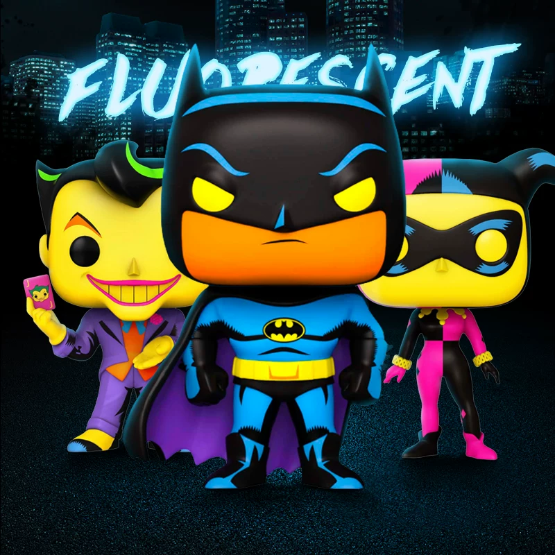 Плюшевая фигурка Funko Pop в черном свете ограниченная коллекция Бэтмен DC ручной работы клоун женский Гарри королева кукла spot PVC