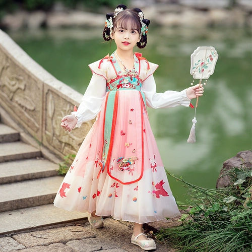Ханьфу, юбка, детское платье, осеннее, коллекция 2022, детская одежда