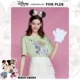 NĂM PLUS nữ váy mùa hè Disney Mickey chung áo thun ngắn tay nữ cha mẹ-con mặc mẹ và con gái trên cùng - Áo phông