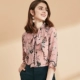 Quần áo phụ nữ tại chỗ 2020 mùa thu mới tất cả các kết hợp in áo sơ mi voan mỏng màu hồng K1AHF220310 - Áo sơ mi chiffon ren
