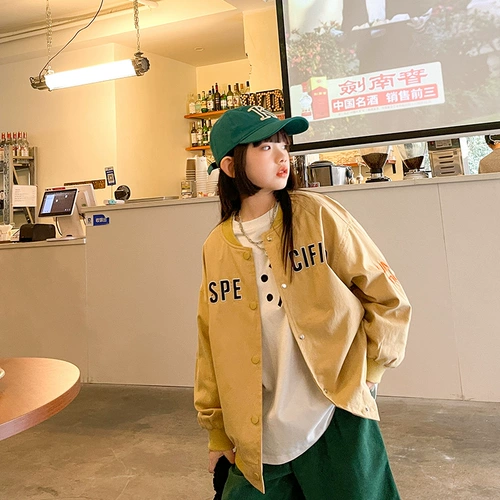 Осенняя куртка, осенний комплект, бейсбольная форма, подходит для подростков, свободный крой, с вышивкой, в корейском стиле