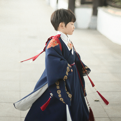taobao agent Spring Hanfu for boys, boy's clothing, with embroidery, Chinese style
