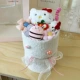 Hello kitty, льняная сумка, открытка, букет