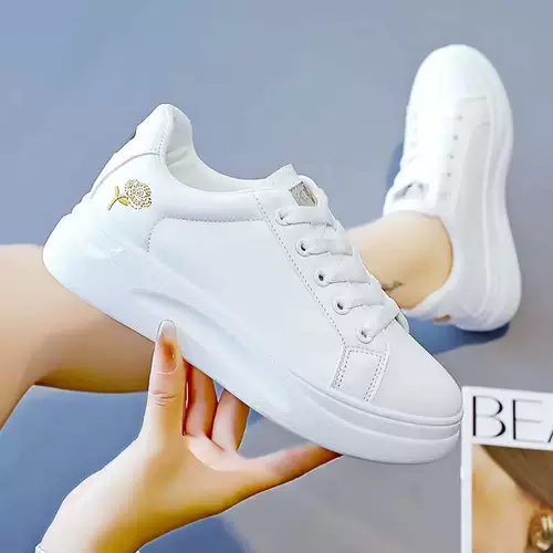 Белые танцующие туфли, спортивная обувь на платформе, против усталых ног, осенние, тренд сезона