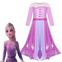 Детская одежда для принцессы, длинное вечернее платье, юбка, 2019, «Холодное сердце», косплей