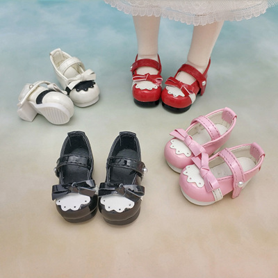 taobao agent Spot BJD6 points doll shoes Bowla for princess shoes IMDA3.0 card myu thick heel leather shoes 1/6 points