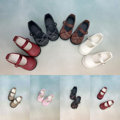 taobao agent Spot BJD6 doll shoes Via IMDA3.0 card myu thick heel heels GEM Duo Duo buckle leather shoes