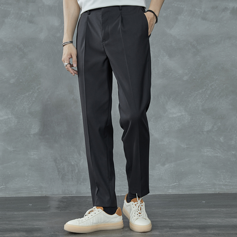 hei zeming men's trousers 2020 autumn new loose straight-leg suit pants trend casual foot trousers