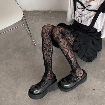 taobao agent Black lace fishing net, brand retro socks, internet celebrity