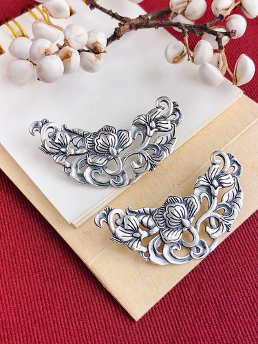 Ретро подвеска ручной работы, аксессуар, цепочка до ключиц, серебро 925 пробы, DIY