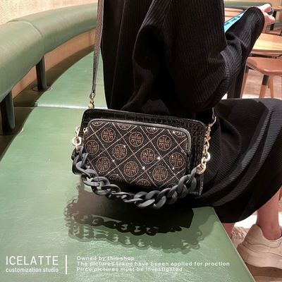 taobao agent Fashionable chain, small shoulder bag, 2023, chain bag, high-end
