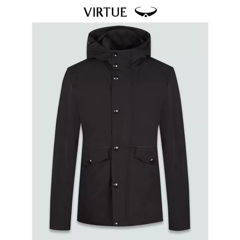 Virtue 富绅 男式中长款连帽羽绒服  天猫优惠券折后￥103包邮（￥1398-1295） 4款可选