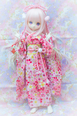 taobao agent [Sakura] VOLKS MDD DD BJD Dollce 1/4 4 -point New Year's bathrobe kimono clothing