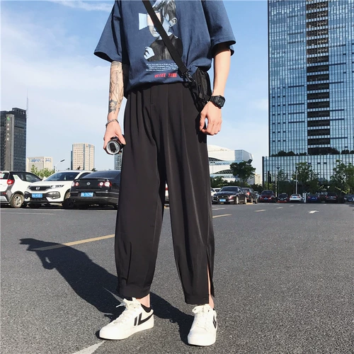 Осенние трендовые штаны, в корейском стиле, свободный крой
