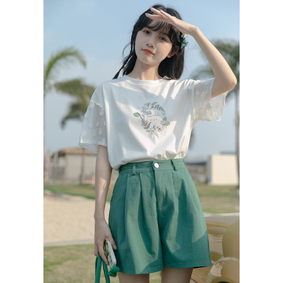 taobao agent White sexy summer T-shirt, cotton top, Korean style