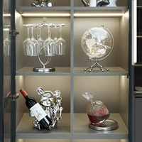 [Основная модель изображения] Четырехэлементный набор гальванических винных шкафов с насильственными винами (отправка бутылки+6 хрустальных чашек)