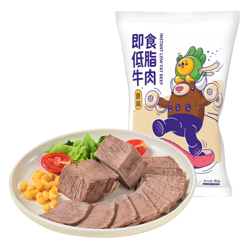【猫超】蒙时代即食低脂牛肉80g真空包装