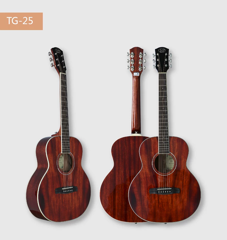 吉他 面单 36寸 旅行J&D Guitars 民谣吉他 初学者 桃花心木 单板
