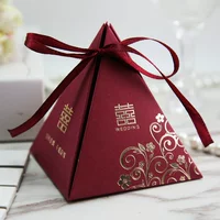 Fangxi Wine Red + винная красная лента - треугольная коробка