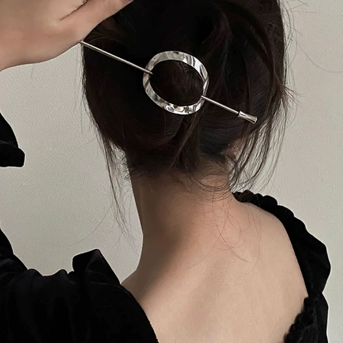 Современная металлическая ретро китайская шпилька, универсальная заколка для волос, простой и элегантный дизайн
