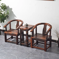 Старый корабль деревянный стул Трех -сплошной деревянный официальный стул Большой гостиная белая забор эмбрионов Новый китайский одиночный чай таиши