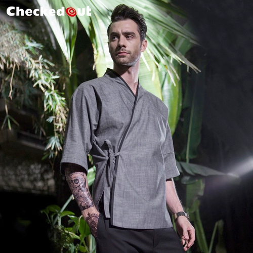 Шеф-повар kimono в японском стиле кулинарная одежда кухня суши-ресторан кухонные вершины