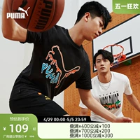 Puma Puma Официальная мужская короткая коротка T -Shirt Catted Cat Tee 622554