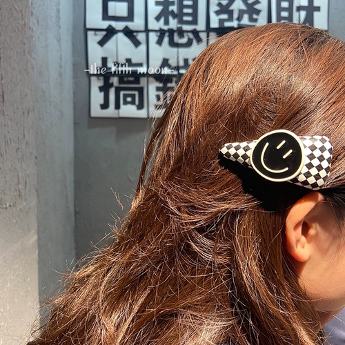 Thefifthmoon капает масляно -смайливое лицо Rhombus ackerboard in in minomal корейская папка с ветром, зажим