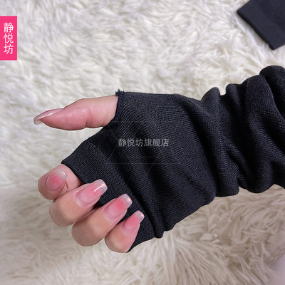 taobao agent Black gloves, accessory, Christmas knitted long sleeves for elementary school students, halloween, cosplay