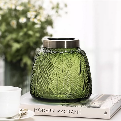 Легкая роскошная простая стеклянная ваза Nordic Copper Circle Декоративный цветок в гостиной цветочный композиция