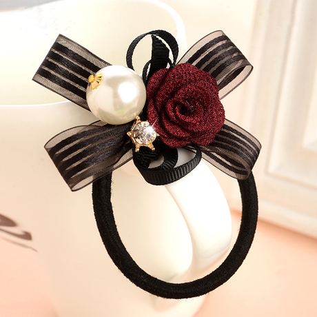 【头饰橡皮筋】_蝴蝶结发绳图片_珍珠头绳价格_搭配分享 - 爱逛街