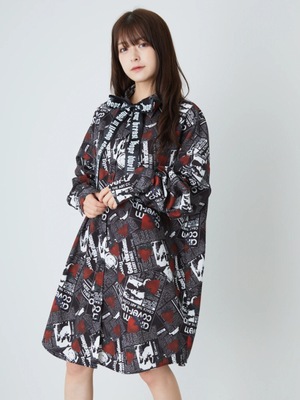 taobao agent Autumn retro Japanese school skirt, strawberry, loose dress, long sleeve