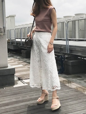 taobao agent High -end new refined fabric hollow pure cotton pants commute temperament, wild waist high waist, thin leg pants, women's pants