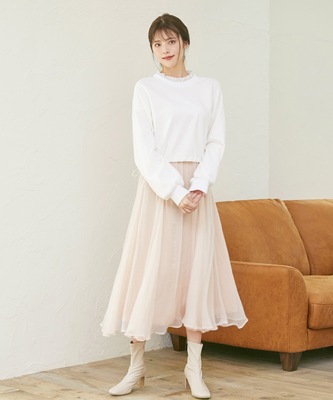 taobao agent Spring and Summer Type A gloss, sweet and versatile Japanese irregular fairy skirt high waist elegant skirt long skirt