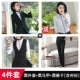 8801 Черный костюм+брюки+жилет (белая подкладка)