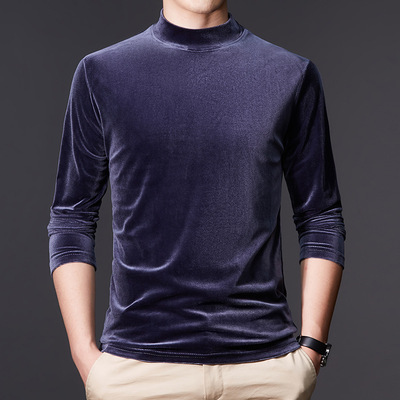 taobao agent Autumn sweatshirt, thin T-shirt, velvet clothing, long-sleeve, long sleeve, high collar