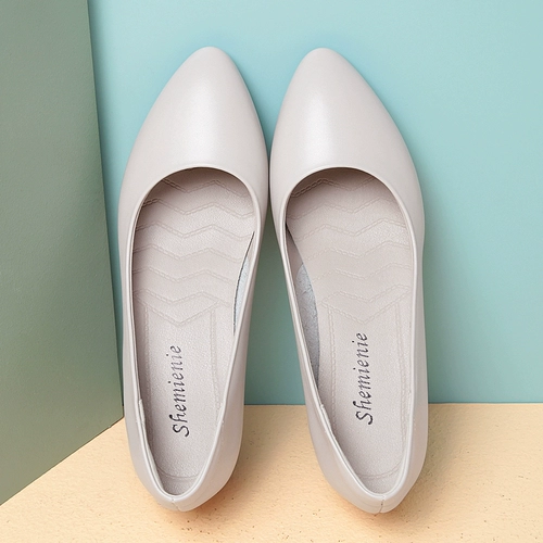 Белая униформа медсестры, туфли, осенняя обувь для кожаной обуви, из натуральной кожи, мягкая подошва