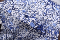 Шелковая сине-белая ткань, 1.14м