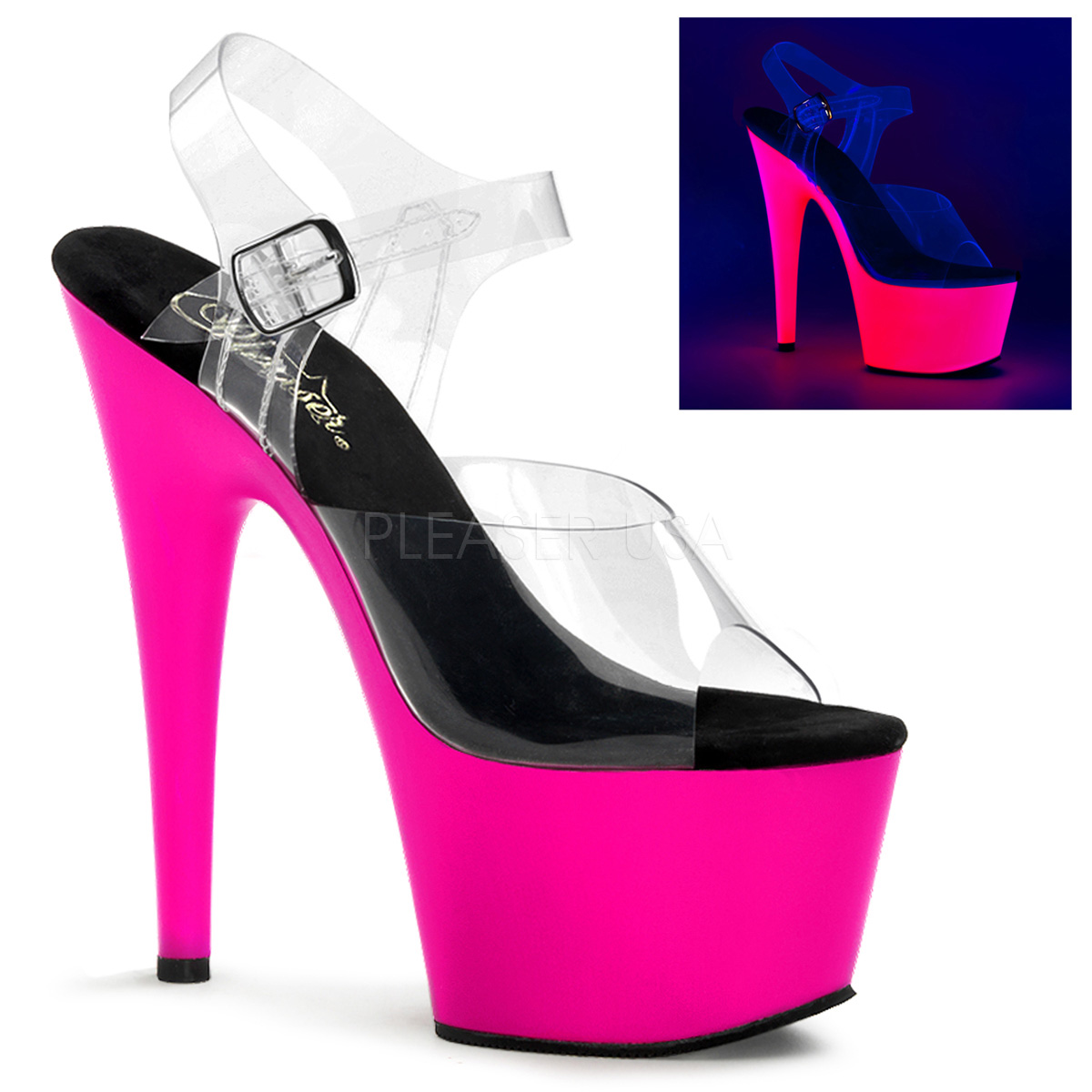 18CM ULTRA -HIGH HEEL PLEASER STEEL PIPE DANCE SHOES ADORE FLUORESCENT PERFORMANCE SPECIAL HIGH HEELS ̱  귣