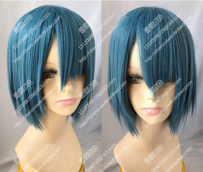 taobao agent Cosplay wig magic girl Miki Sayaka full-time master blue river blue smoke blue short hair