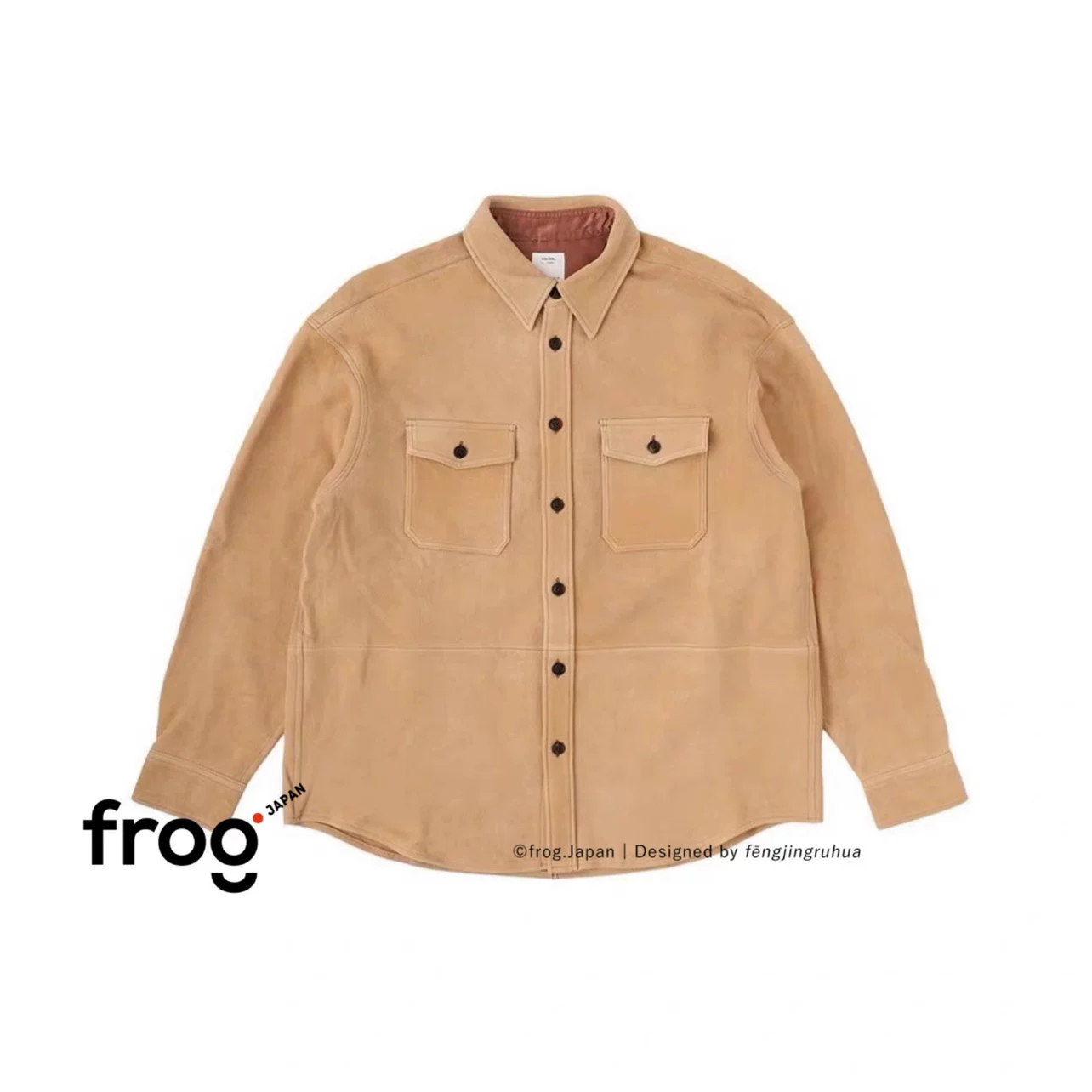 Заказ VISVIM 22AW Lumber Shacket (JP Deerskin) рубашка-жакет из олениной кожи