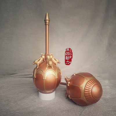 taobao agent Roaming power film and television exhibition props customized Li Yuanba meteor hammer dual hammer Kirin hammer cos props equipment