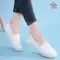 Giày y tá da thật cho nữ mùa xuân hè phong cách mới đế phẳng thoáng khí không mệt mỏi Giày công sở bệnh viện đế mềm giày đơn phiên bản Hàn Quốc 